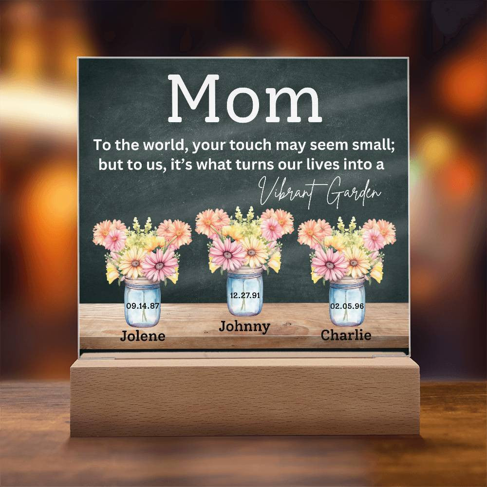 Tailor-Made Vintage Jar and Flowers Plaque for Mom