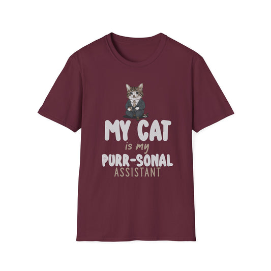 Funny Cat Lover Graphic Tee - My Purr-sonal Assistant