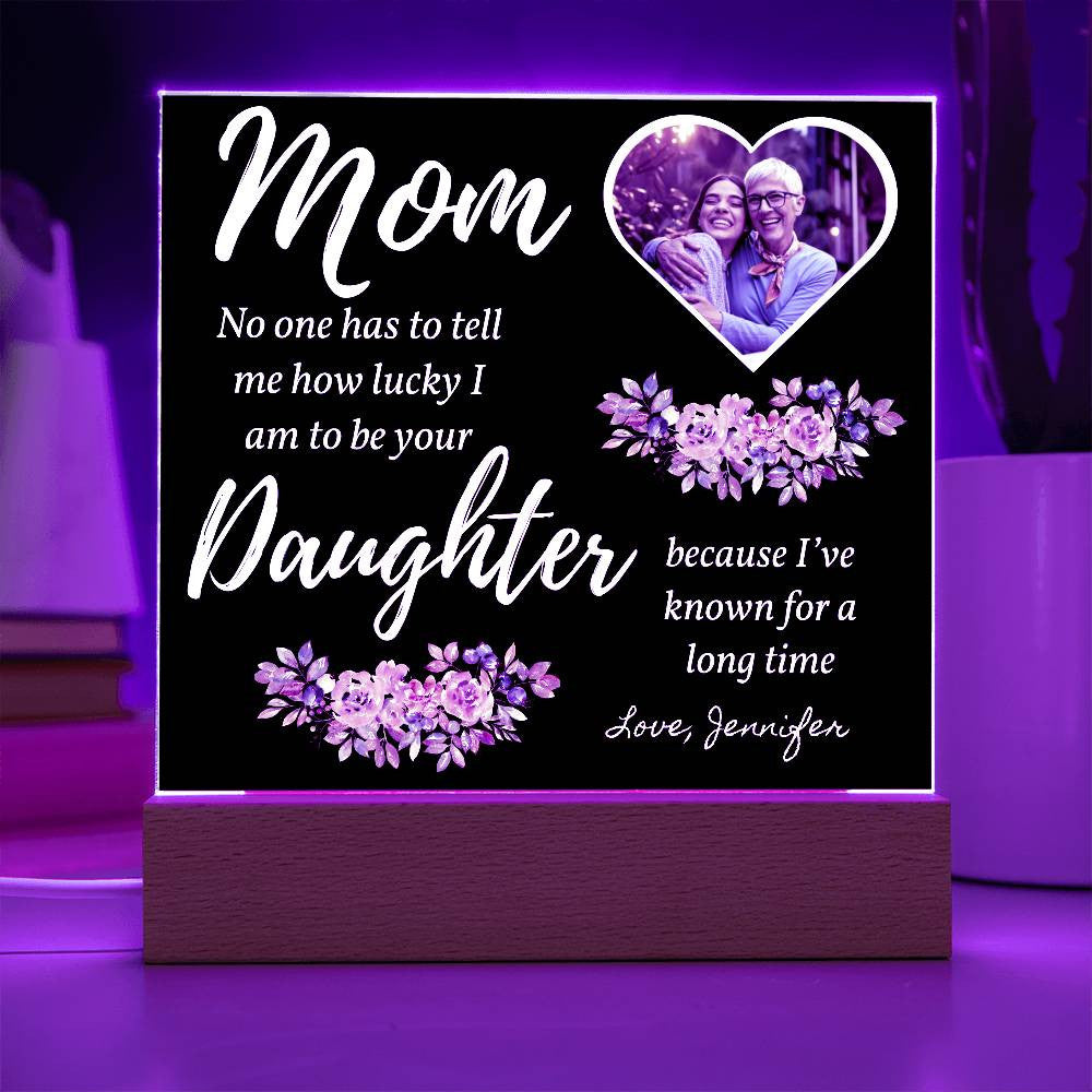 Mom from Daughter Personalized, Acrylic Square Plaque