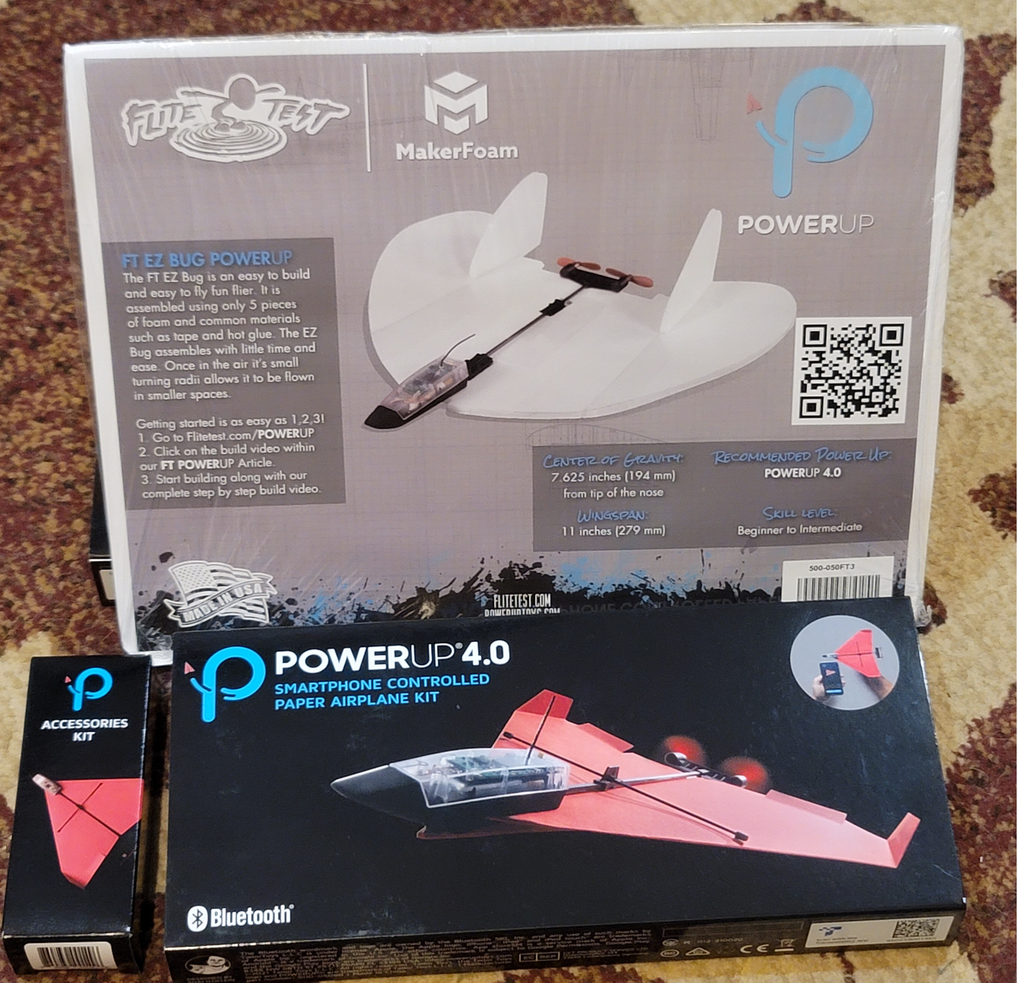 Powerup 4.0 -Smartphone RC Controlled Paper Airplane Kit BUNDLE