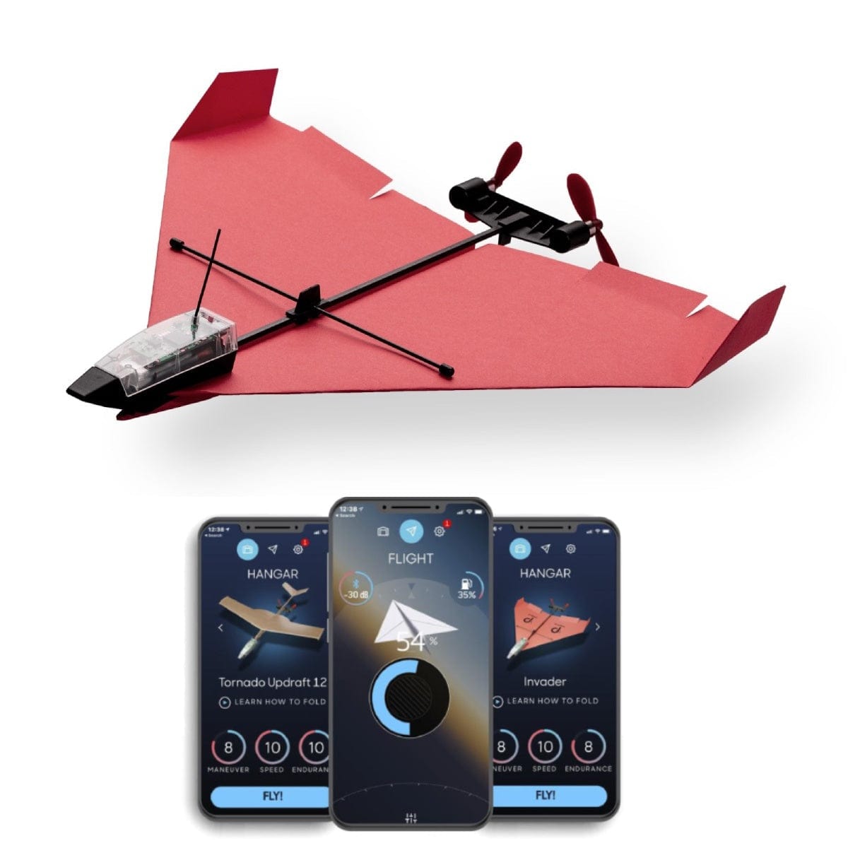 Powerup 4.0 -Smartphone RC Controlled Paper Airplane Kit