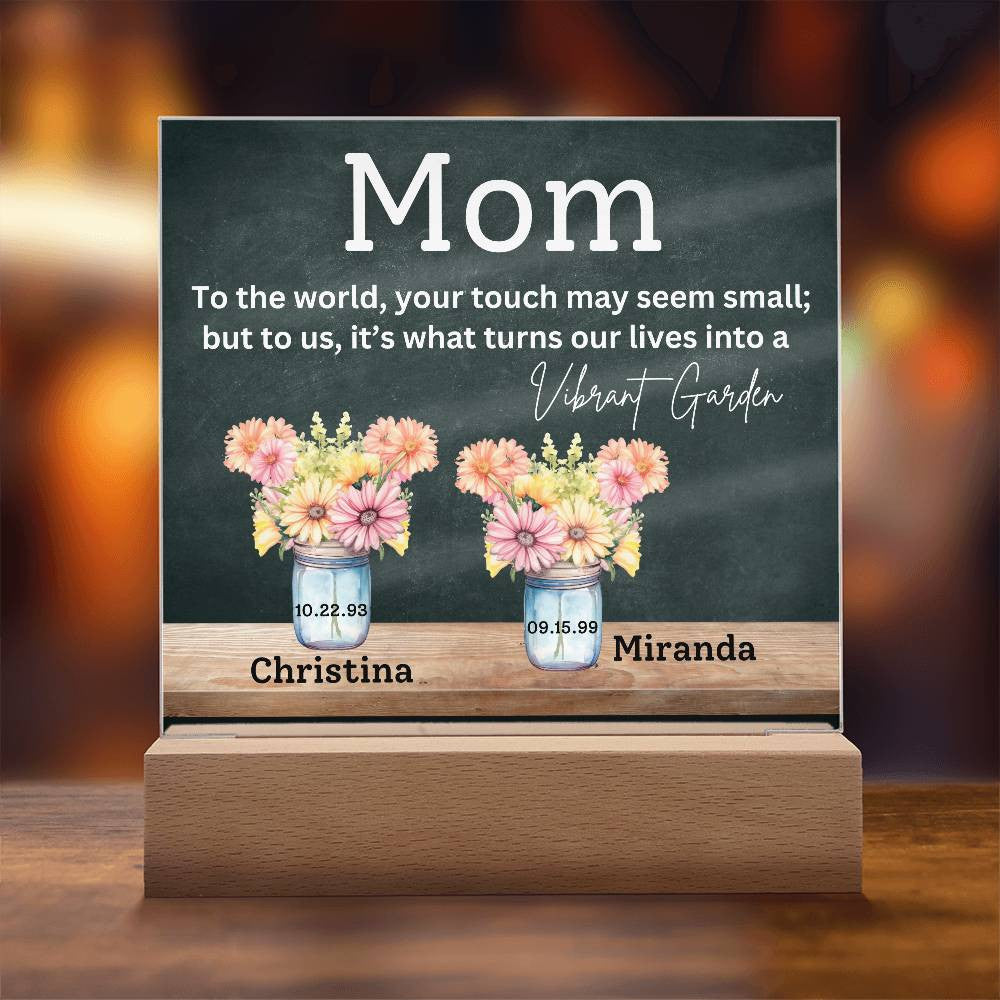 Tailor-Made Vintage Jar and Flowers Plaque for Mom