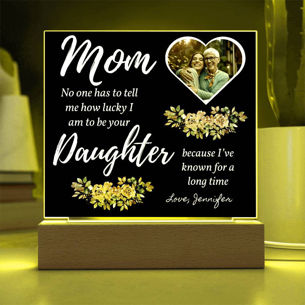 Mom from Daughter Personalized, Acrylic Square Plaque