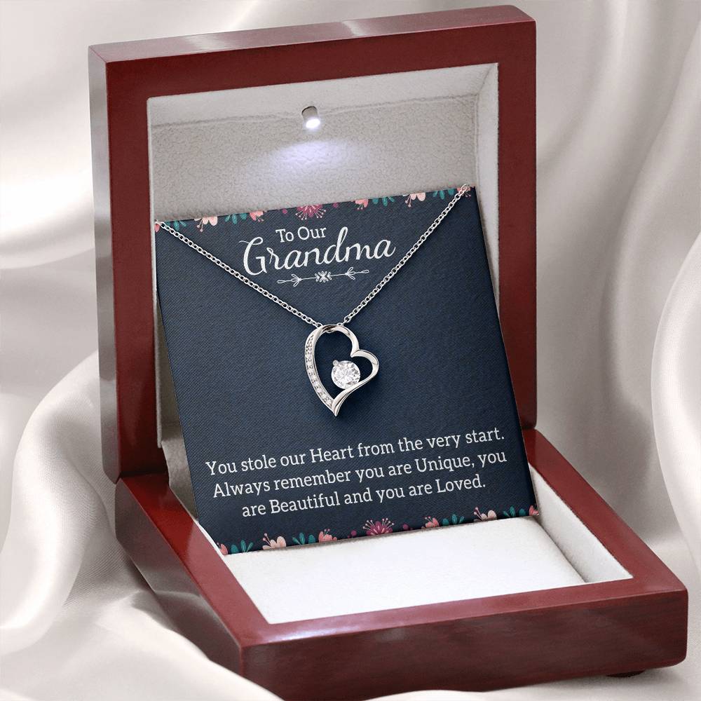 To Our Grandma, You Stole Our Hearts - Endless Devotion Necklace