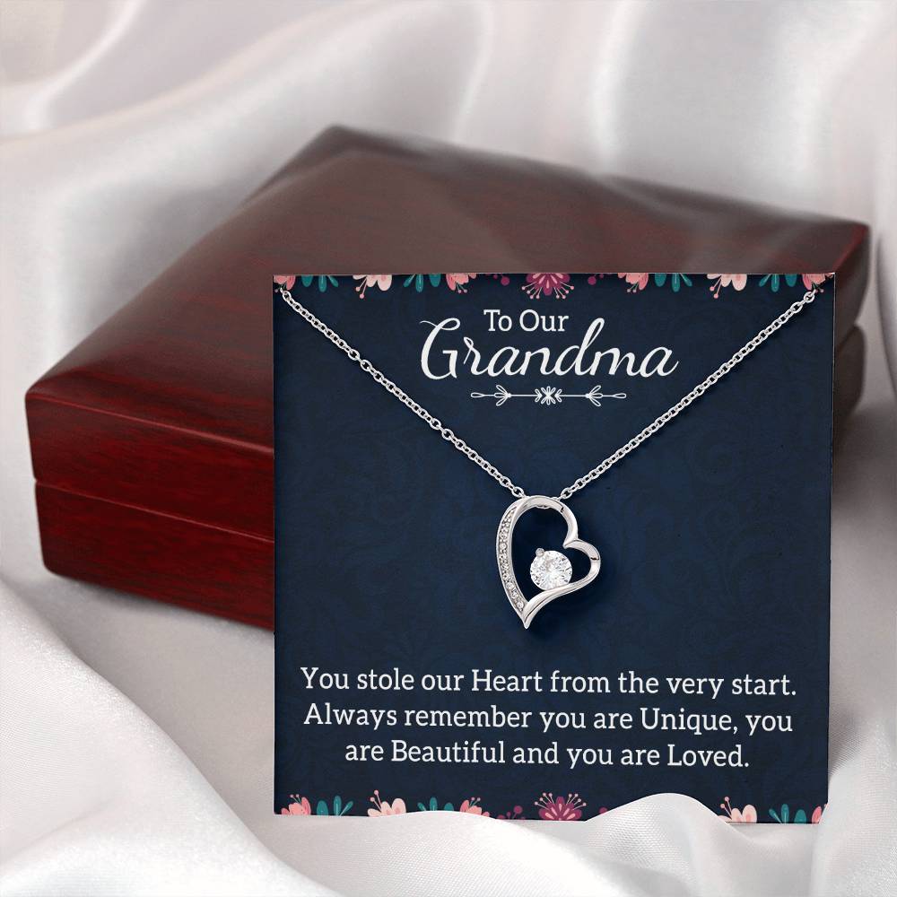 To Our Grandma, You Stole Our Hearts - Endless Devotion Necklace