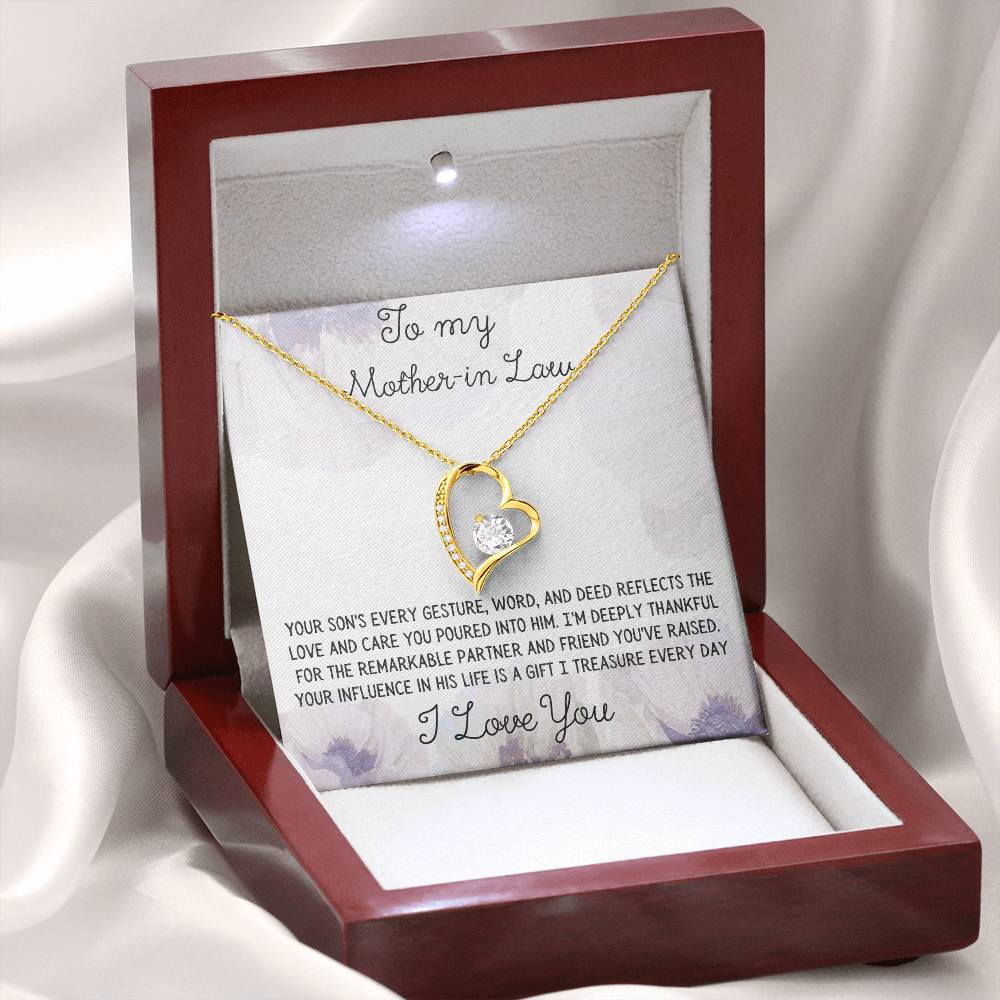 To My Mother - In -Law, A Gift I Treasure - Endless Devotion Necklace