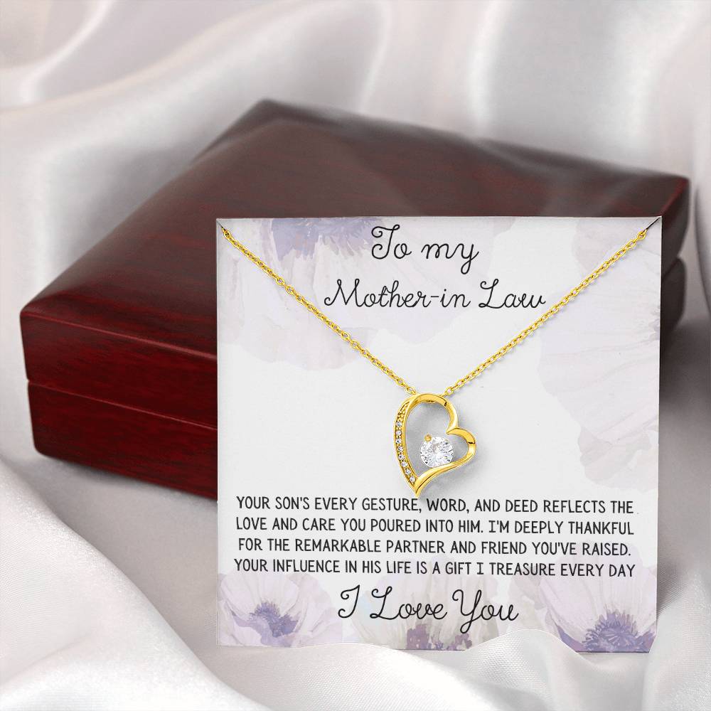 To My Mother - In -Law, A Gift I Treasure - Endless Devotion Necklace