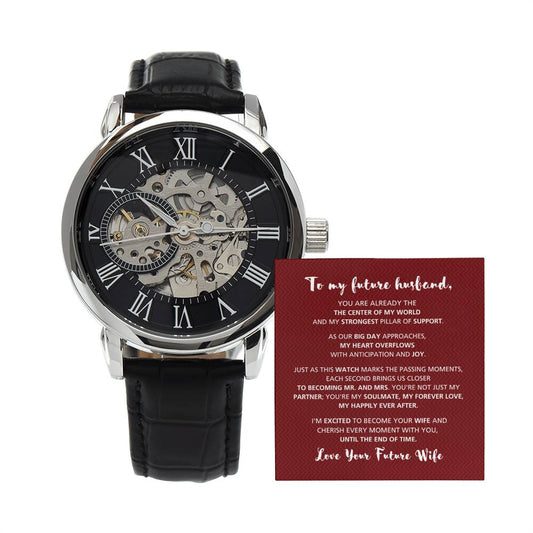 To My Future Husband, You're Already the Center of My World - Men's Harmony Openwork Watch