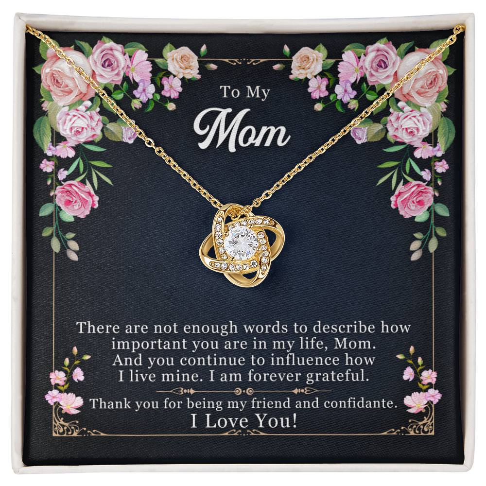 To My Mom, Thank You For Being My Friend - Infinite Love Necklace