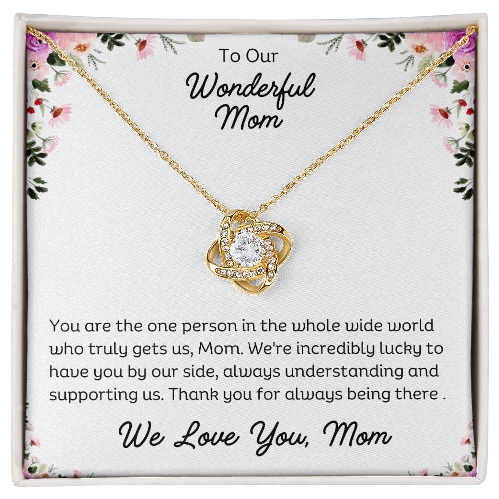 To Our Wonderful Mom, The One Person - Infinite Love Necklace