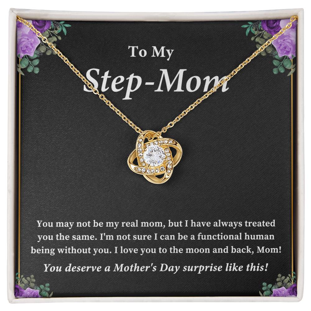 To my Step-mom, Love you to the moon - Infinite Love Necklace