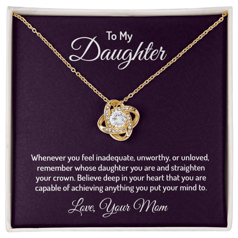 To My Lovely Daughter, In Your Heart - Infinite Love Necklace