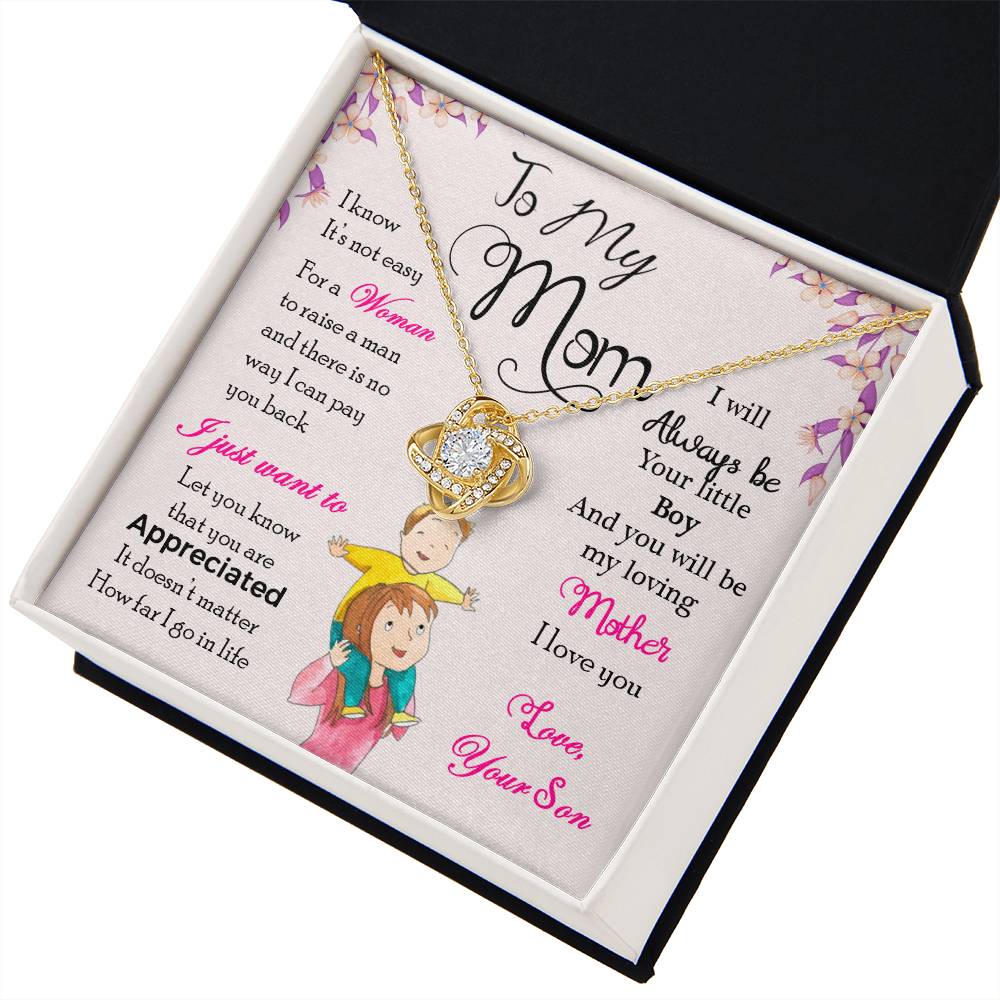 To My Mom, Will Always Be Your Little Boy - Infinite Love Necklace