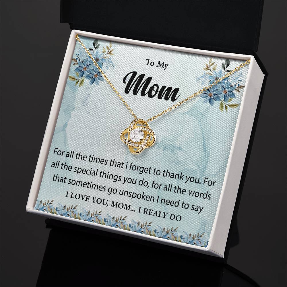 To My Mom, For all the Times - Infinite Love Necklace