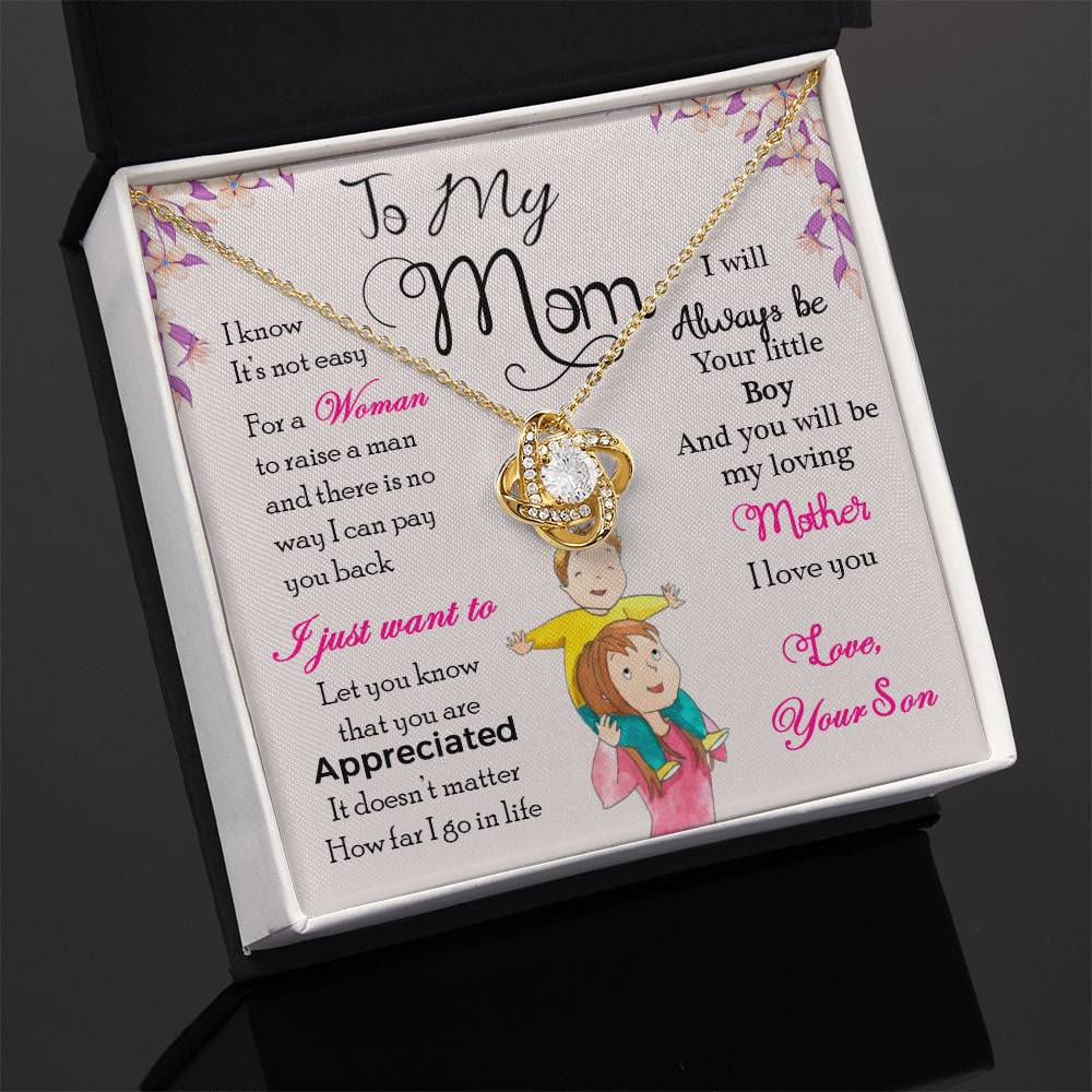 To My Mom, Will Always Be Your Little Boy - Infinite Love Necklace