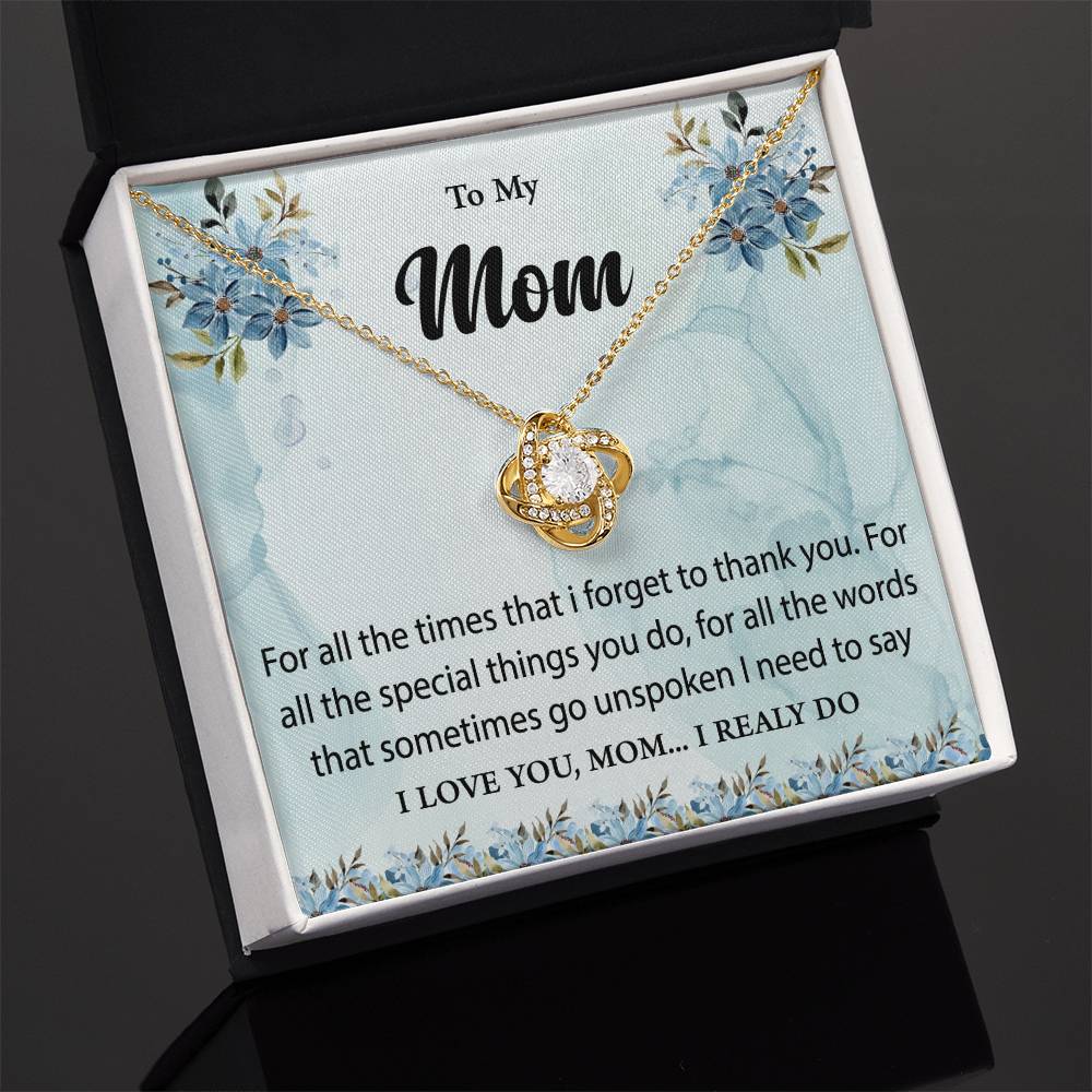 To My Mom, For all the Times - Infinite Love Necklace