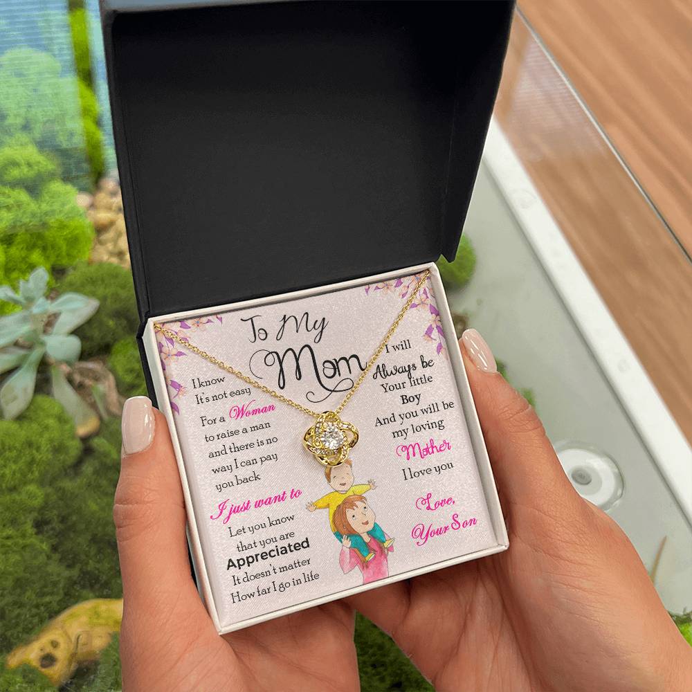 To My Mom, Will Always Be Your Little Boy - Infinite Love Necklace