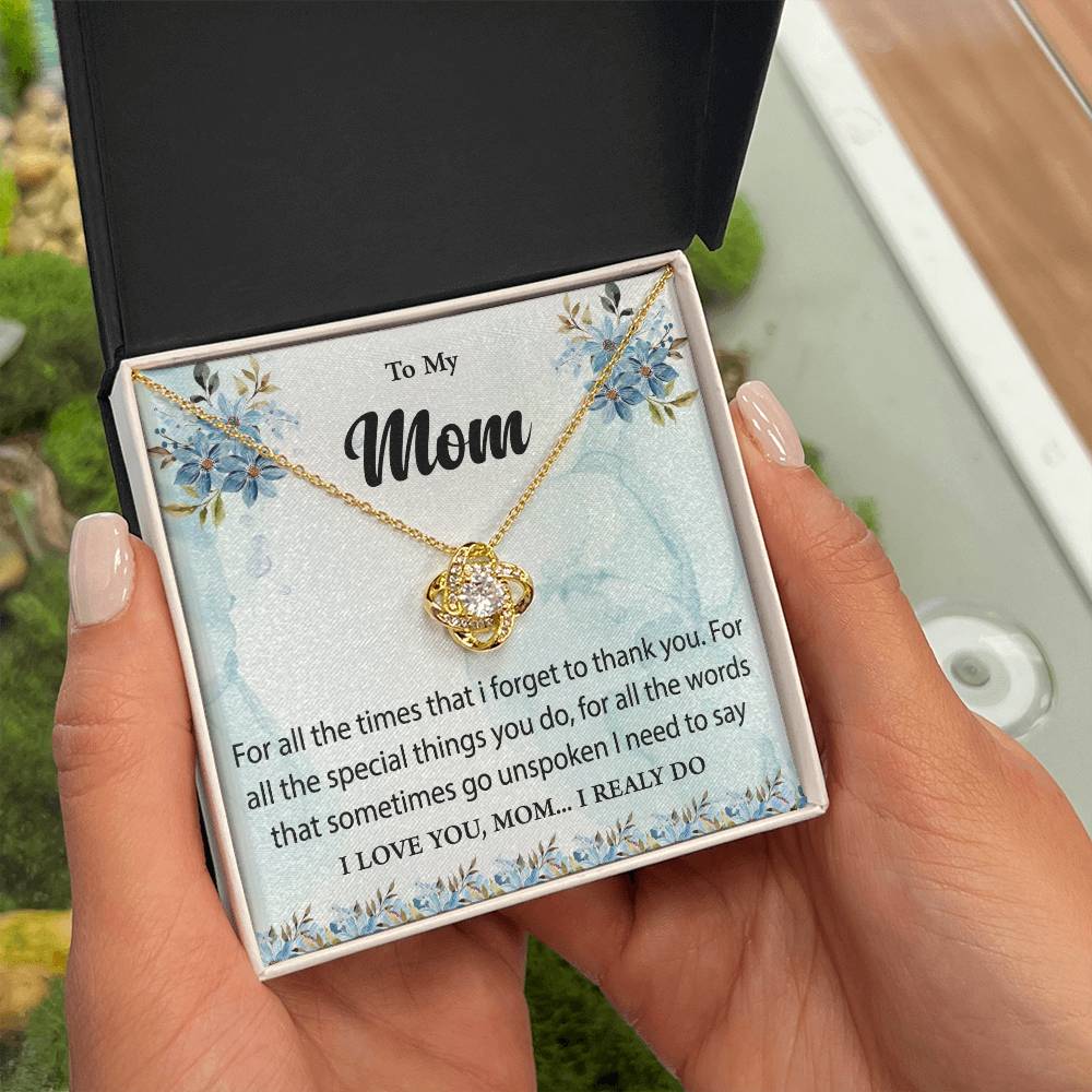 To My Mom, For all the Times - Infinite Love Necklace