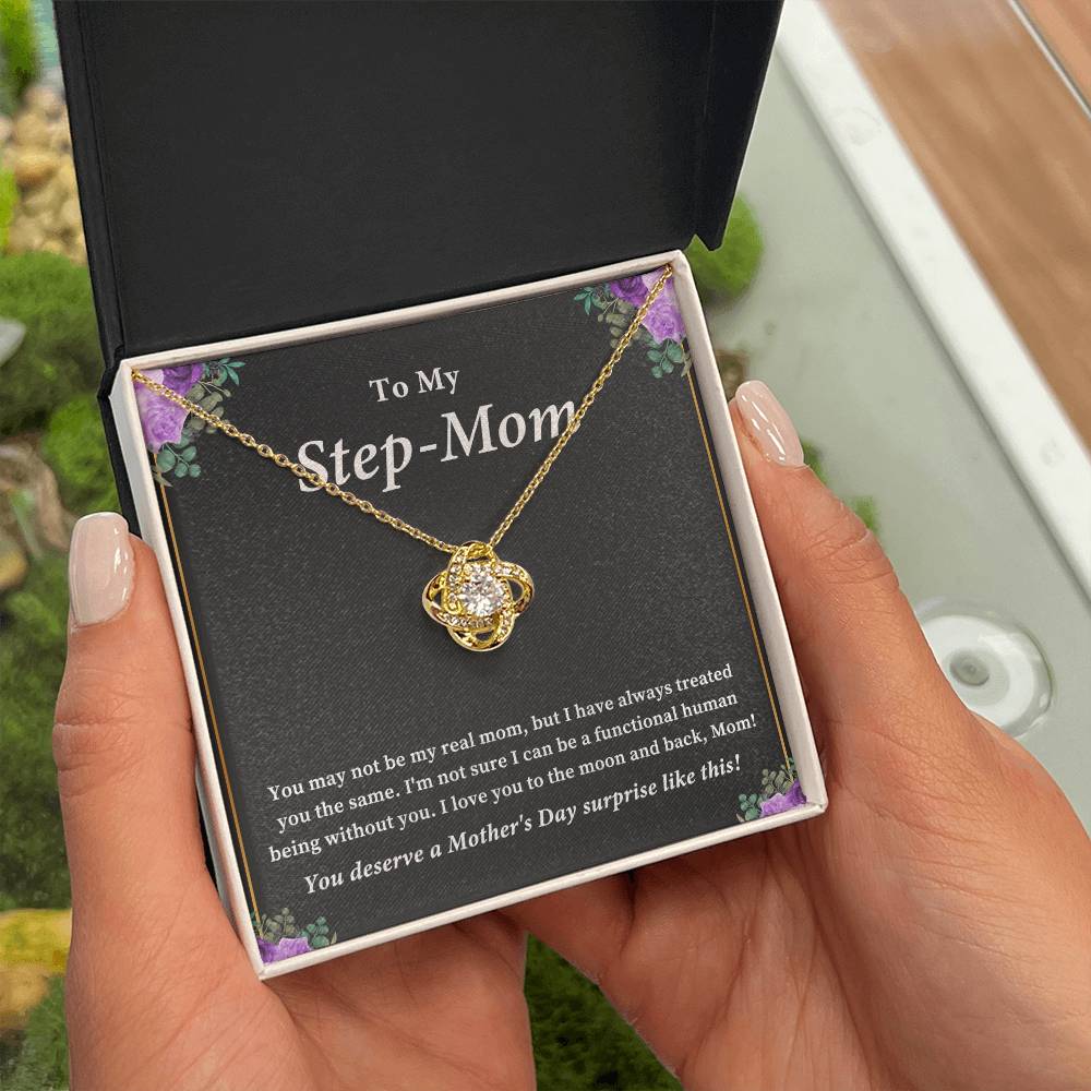 To my Step-mom, Love you to the moon - Infinite Love Necklace