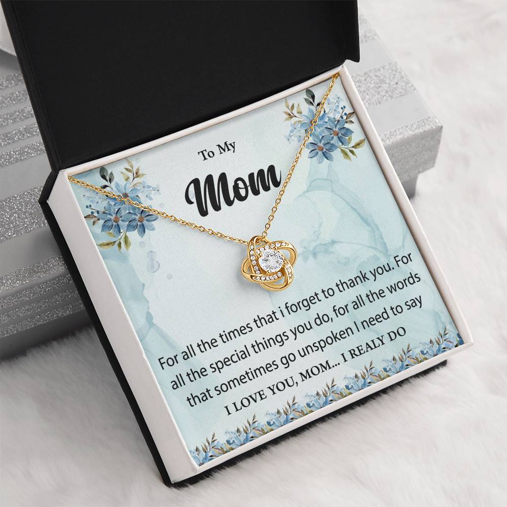 To My Mom, For all the Times - Infinite Love Necklace