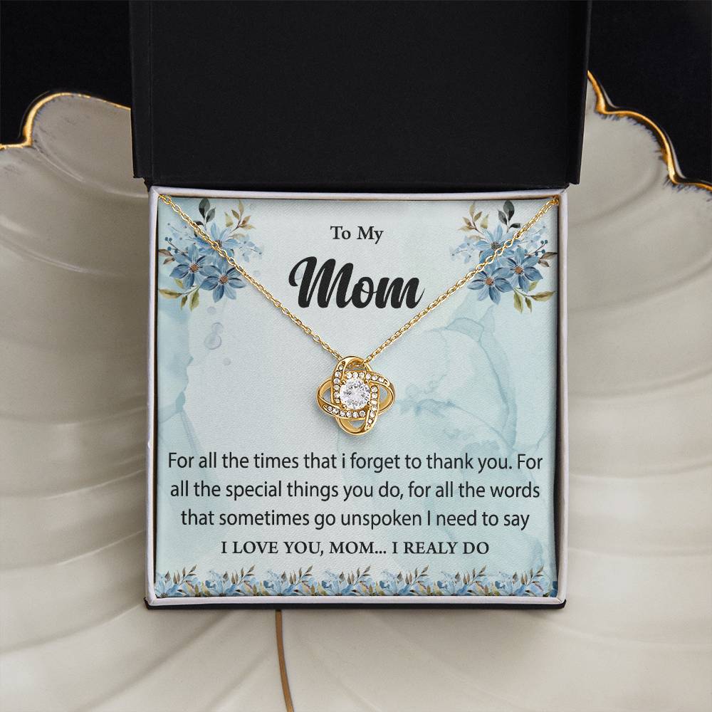 To My Mom, For all the Times - Infinite Love Necklace