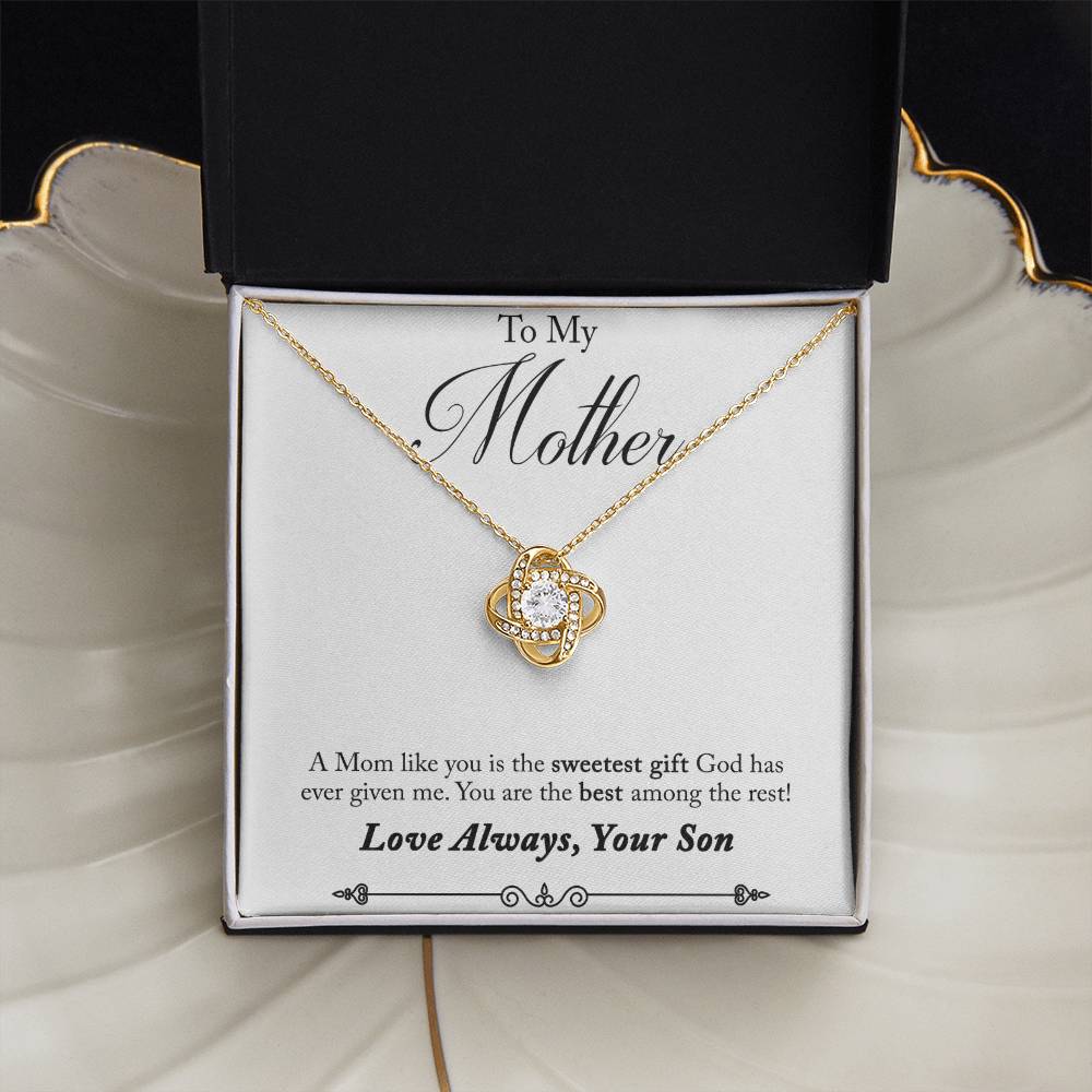 To My Mother, Sweetest Gift - Infinite Love Necklace