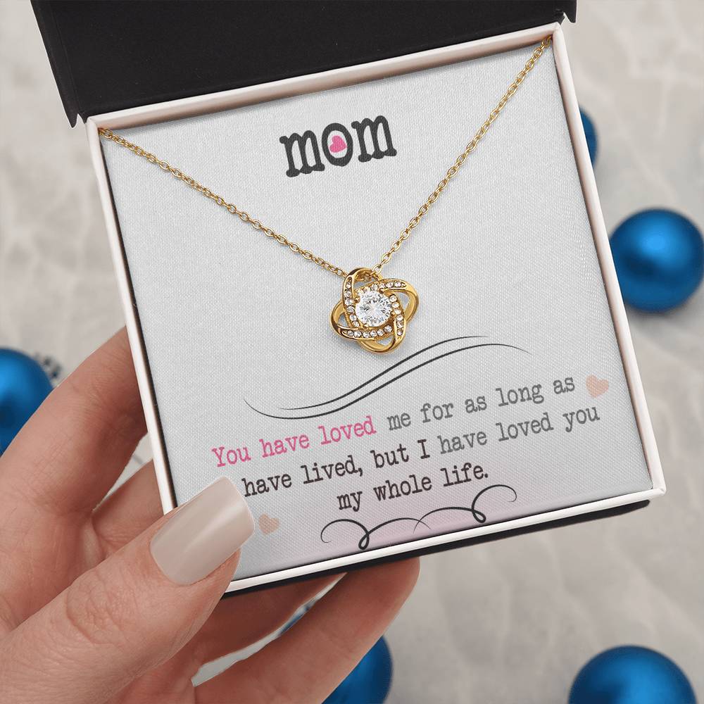 To My Mom, I Loved You My Whole Life - Infinite Love Necklace