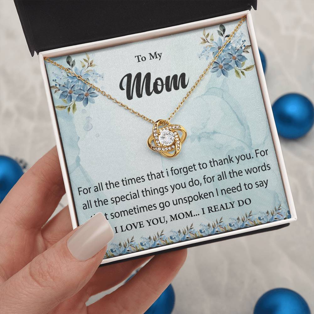 To My Mom, For all the Times - Infinite Love Necklace