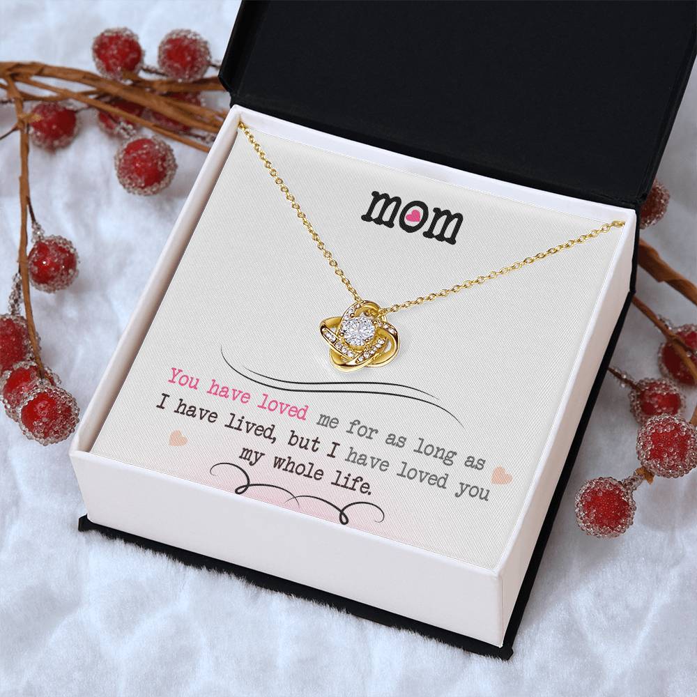 To My Mom, I Loved You My Whole Life - Infinite Love Necklace