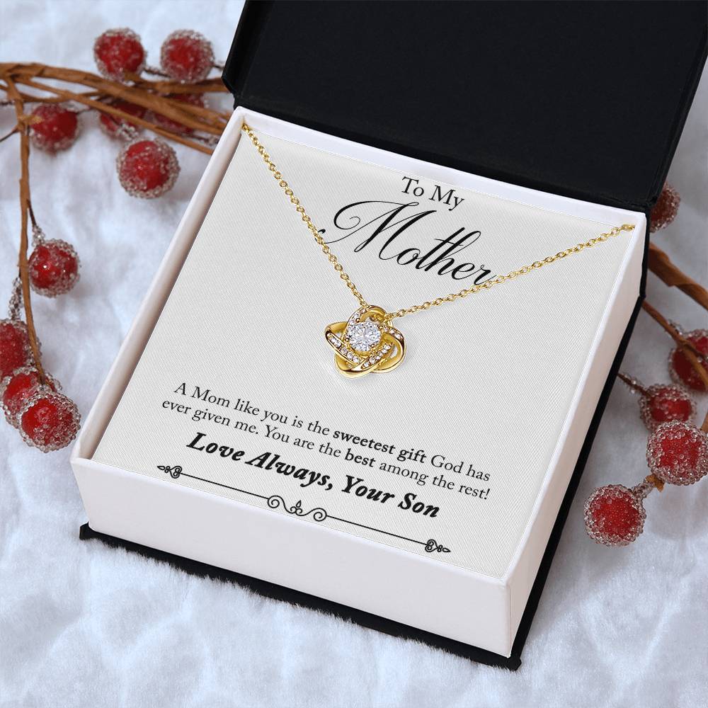 To My Mother, Sweetest Gift - Infinite Love Necklace