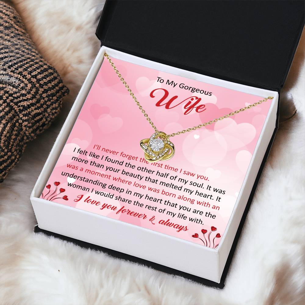 To my gorgeous wife, I'll never forget - Infinite Harmony Necklace