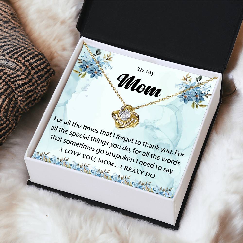 To My Mom, For all the Times - Infinite Love Necklace