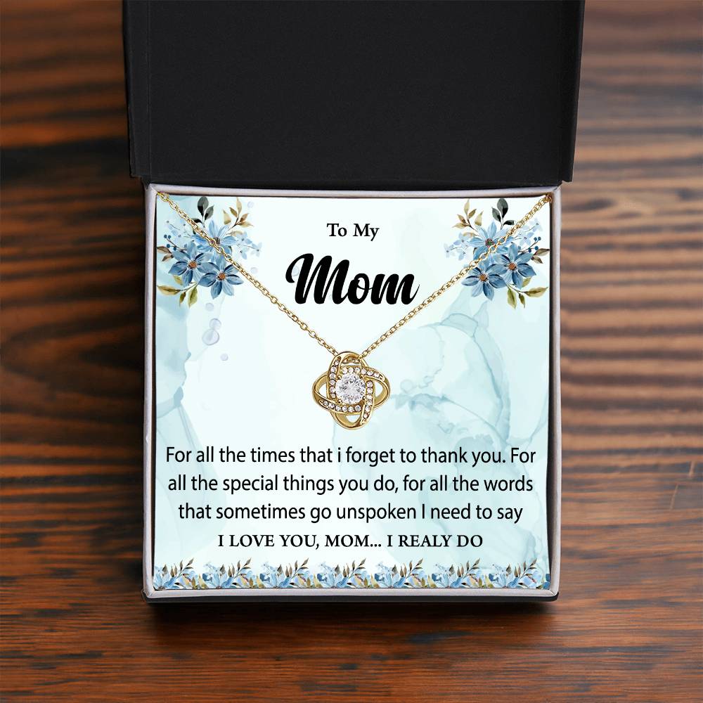 To My Mom, For all the Times - Infinite Love Necklace