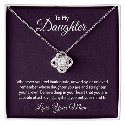 To My Lovely Daughter, In Your Heart - Infinite Love Necklace