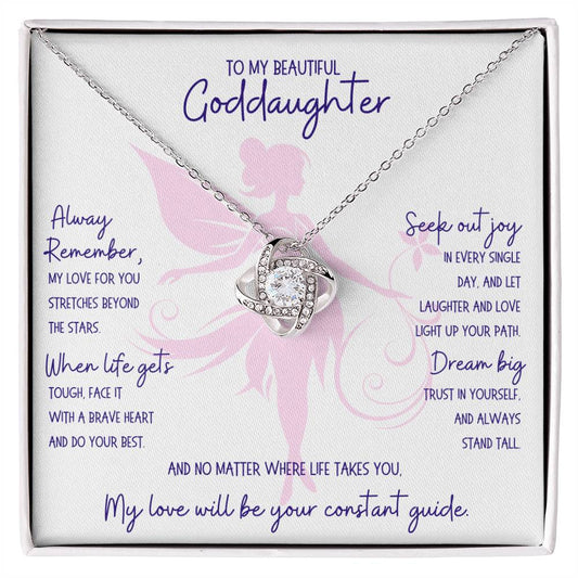 To My Beautiful Goddaughter, Always Remember Fairy- Infinite Love Necklace