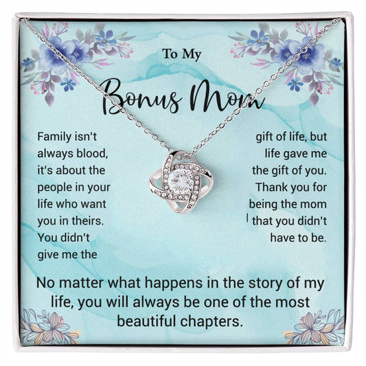 To my Bonus Mom, No Matter What- Infinite Love Necklace