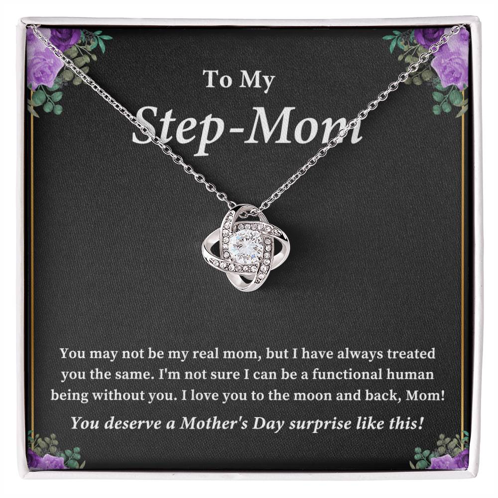 To my Step-mom, Love you to the moon - Infinite Love Necklace