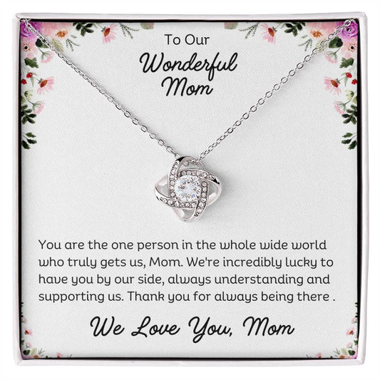 To Our Wonderful Mom, The One Person - Infinite Love Necklace