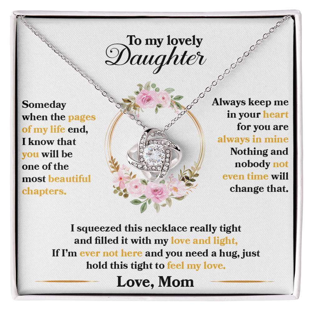 To My Lovely Daughter, Feel My Love - Infinite Love Necklace