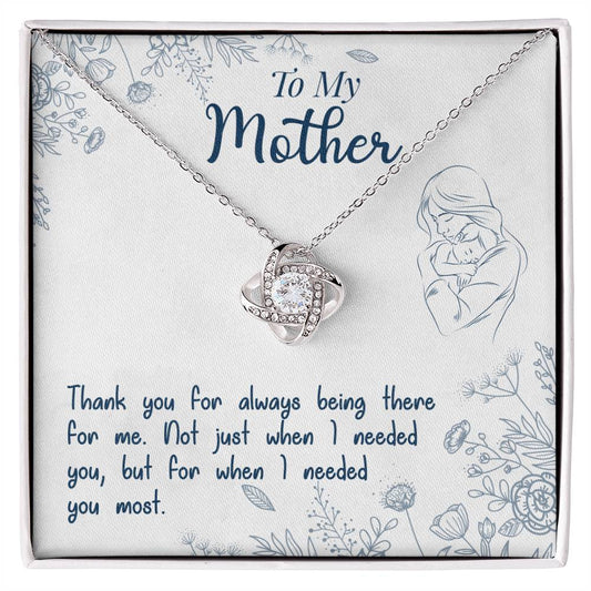 To My Mother, Thank You For Always Being There - Infinite Love Necklace