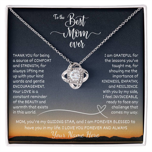 To The Best Mom Ever, Guiding Star - Infinite Love Necklace