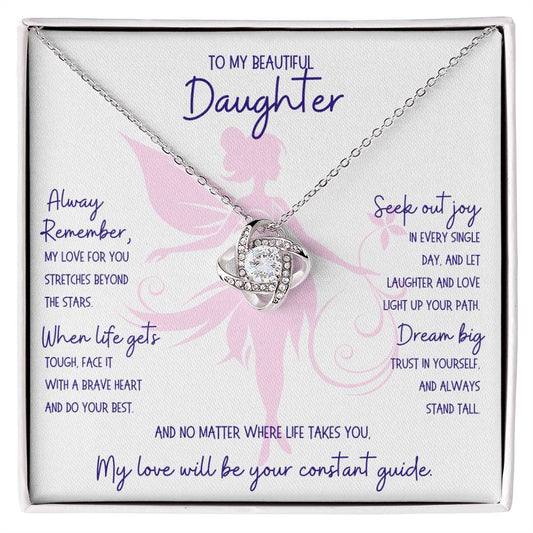 To My Beautiful Daughter, Always Remember Fairy- Infinite Love Necklace