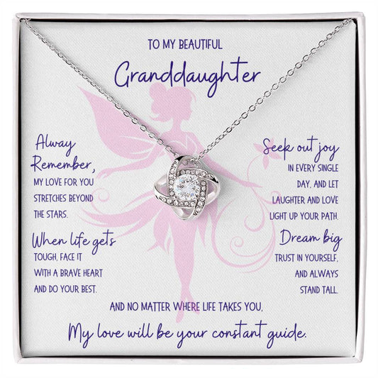 To My Beautiful Granddaughter, Always Remember Fairy - Infinite Love Necklace