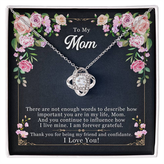 To My Mom, Thank You For Being My Friend - Infinite Love Necklace