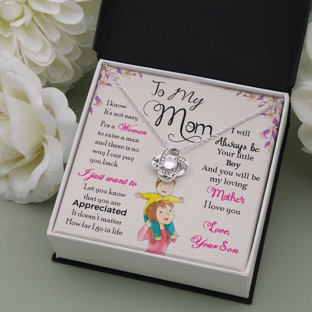 To My Mom, Will Always Be Your Little Boy - Infinite Love Necklace