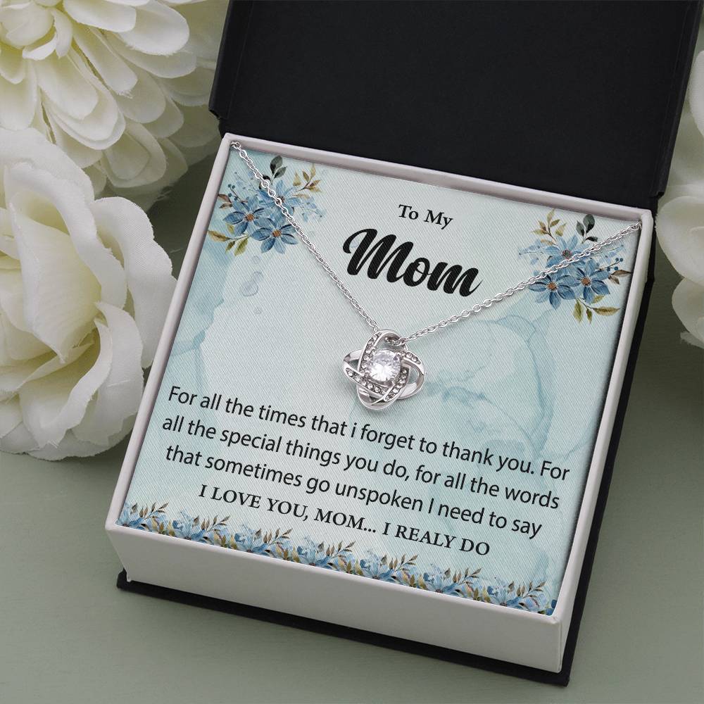 To My Mom, For all the Times - Infinite Love Necklace