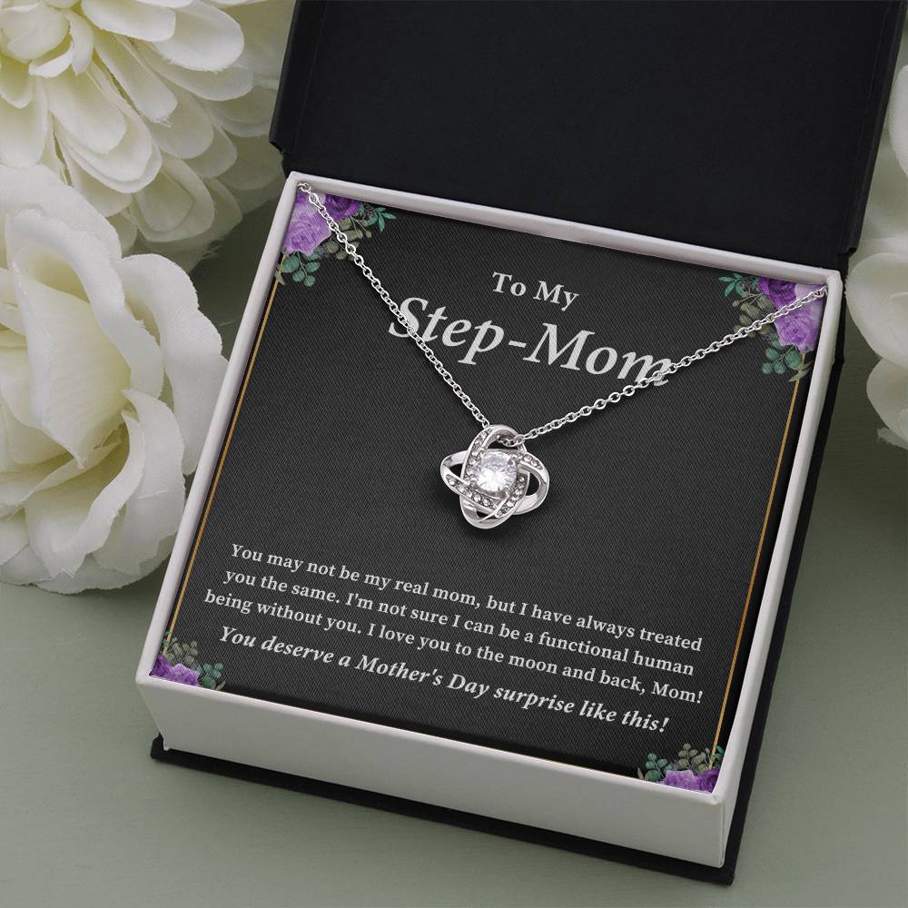 To my Step-mom, Love you to the moon - Infinite Love Necklace