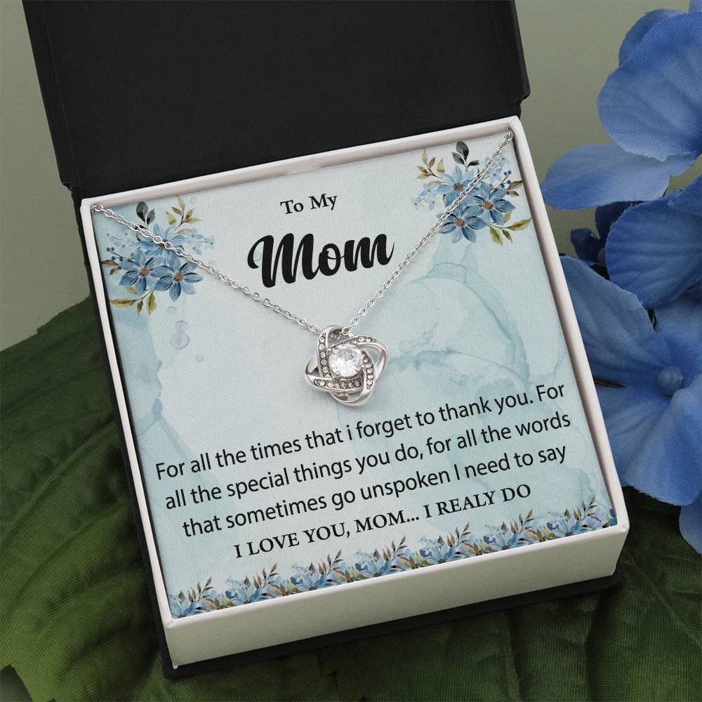 To My Mom, For all the Times - Infinite Love Necklace