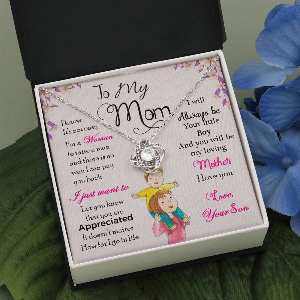 To My Mom, Will Always Be Your Little Boy - Infinite Love Necklace