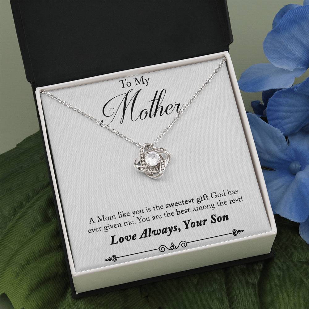 To My Mother, Sweetest Gift - Infinite Love Necklace